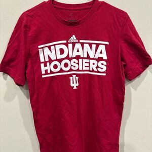 Adidas Men's Red and Burgundy T-shirt